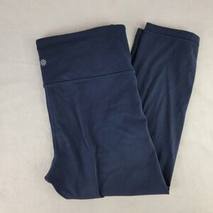 Athleta Elation Capri Leggings Womens L Blue High Rise Workout Yoga Activewear